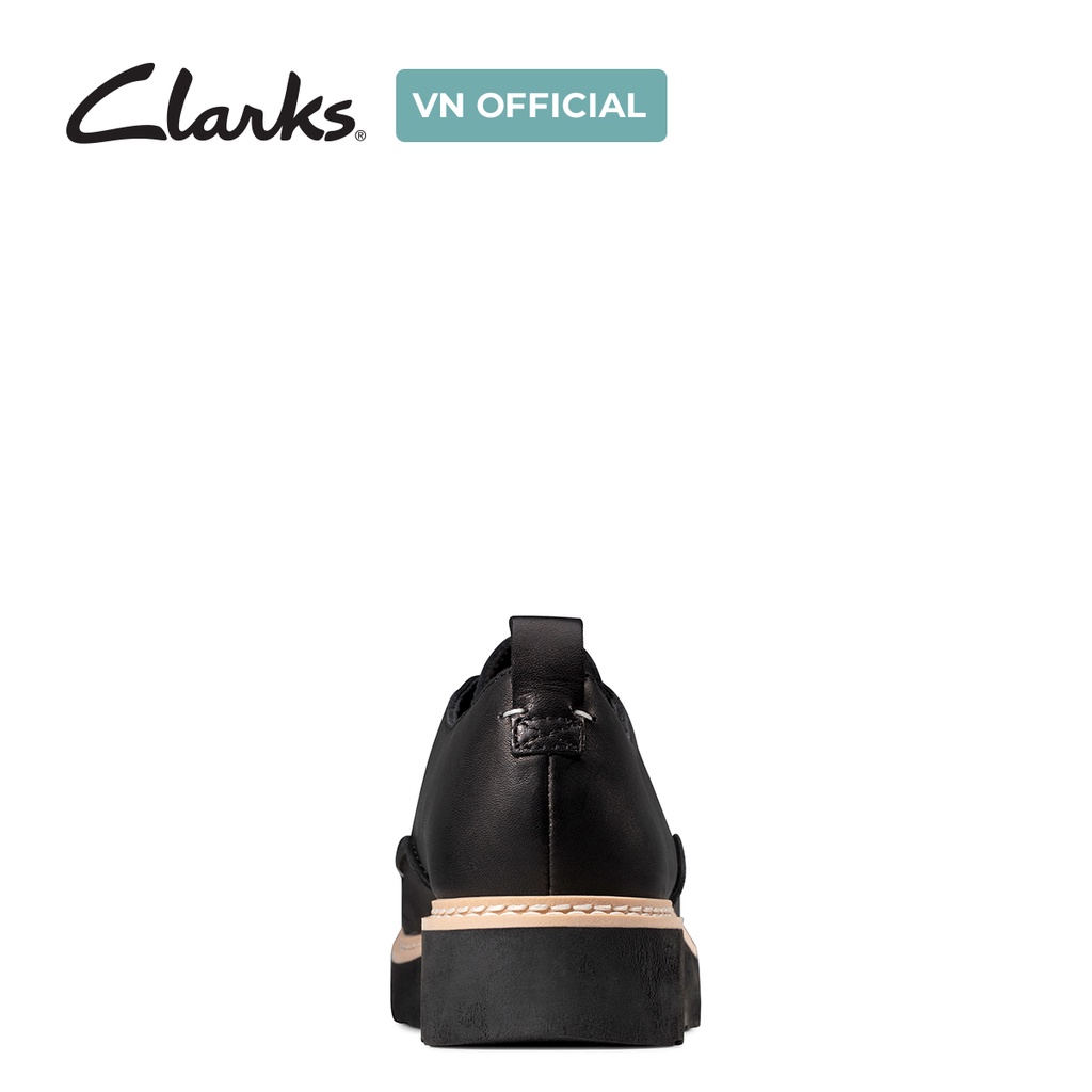 Giày Thể Thao Da Nữ CLARKS Trace Walk màu Đen