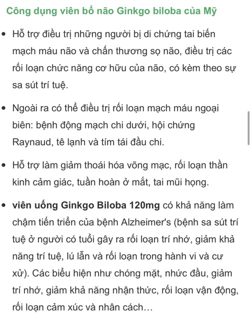 [Hàng Mỹ] Viên uống Ginkgo Biloba 340 Viên - Mẫu Mới