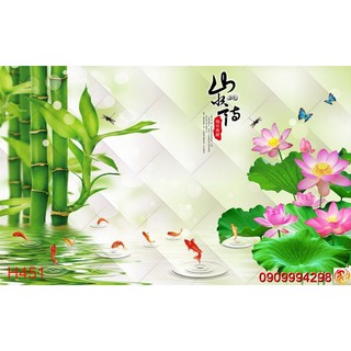 Tranh dán tường Hoa 3d, tranh hoa lá nhiều mẫu