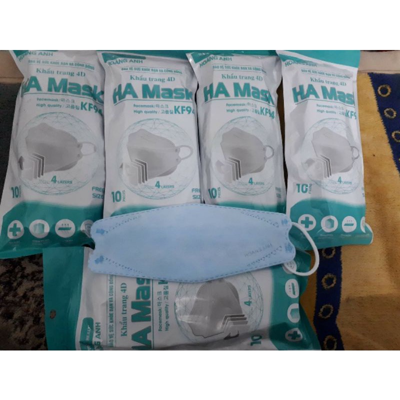 Một gói 10c túi khẩu trang Hoàng Anh