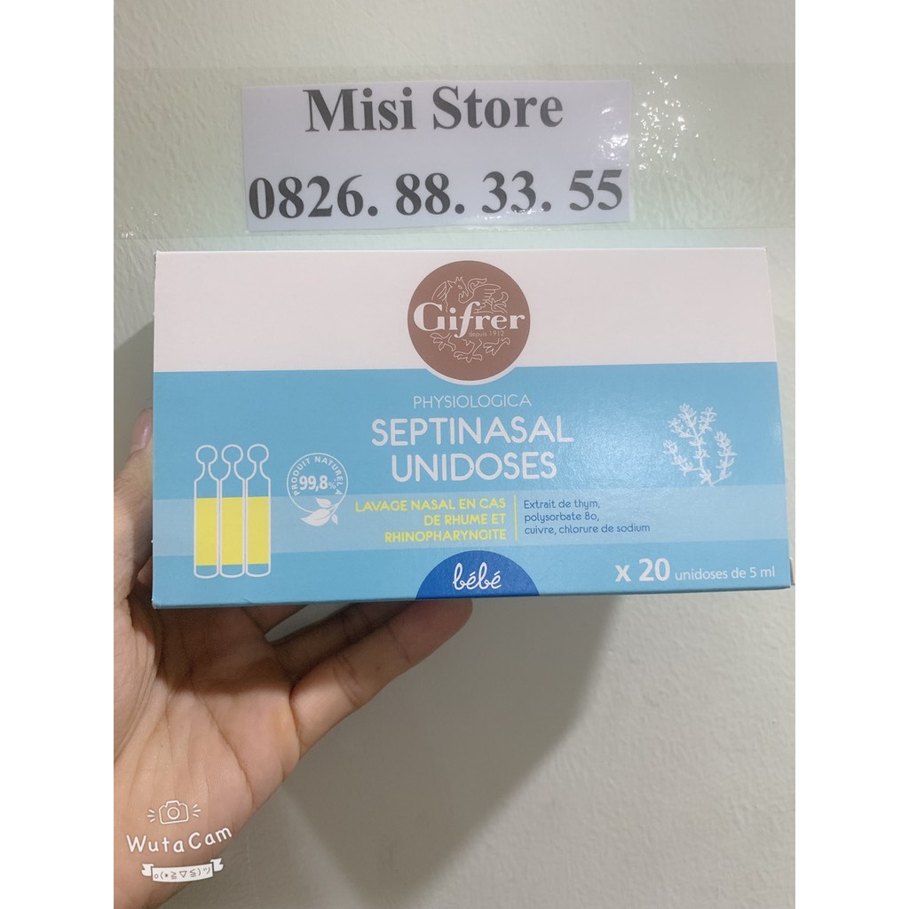 Nước muối sinh lý Pháp Gifrer tép vàng