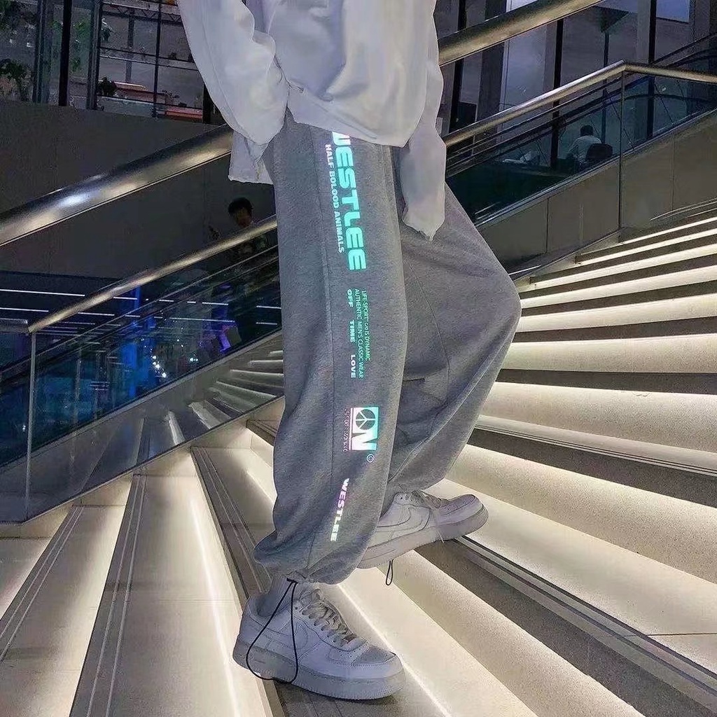 Quần dài phản quang thiết kế thời trang cho nam size m-3xl