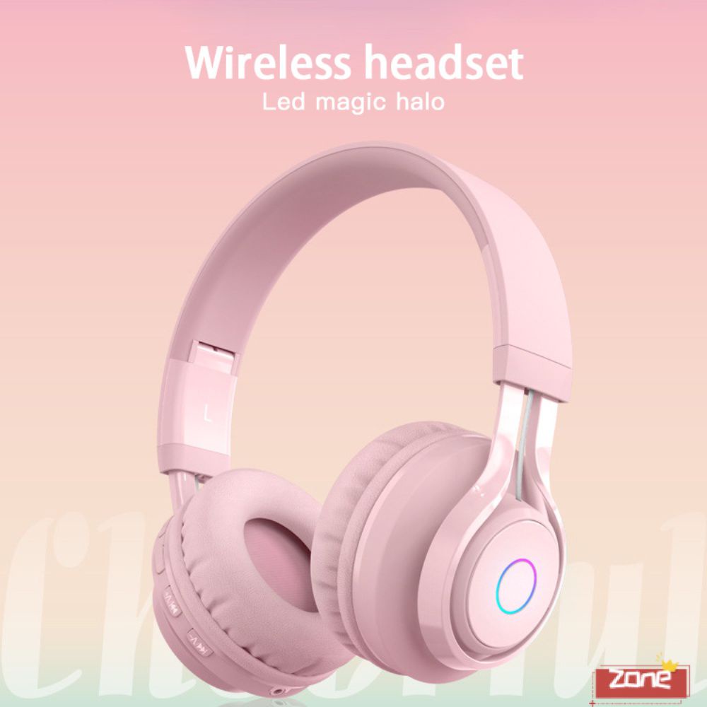 Đèn LED Nhiều Màu Sắc Dạ Quang Tai Nghe Không Dây Bluetooth 5.0 Tai Nghe Apple Android Đa Năng 'Vùng