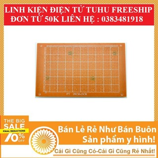 Phíp Đồng Đục Lỗ 1 Mặt PCB ( xanh nâu )