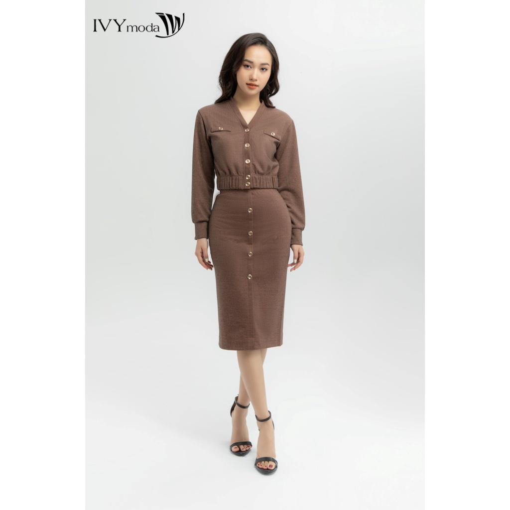 Chân váy thun cạp chun IVY moda MS 30M6167