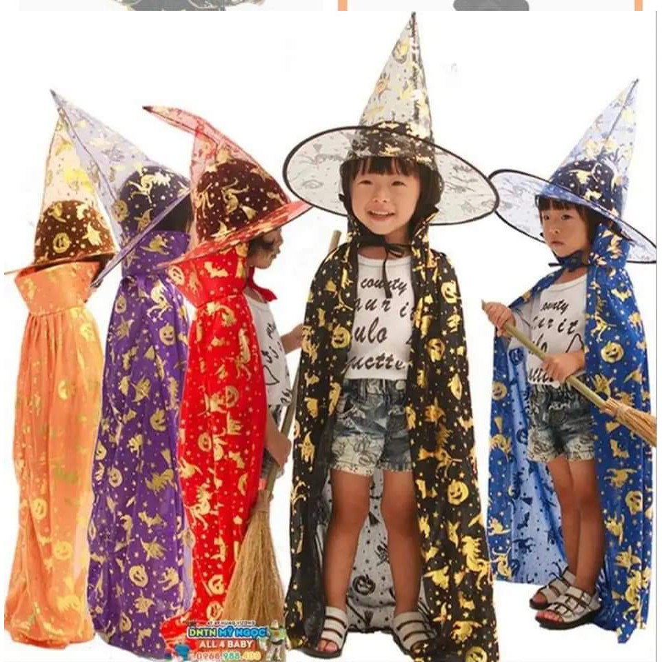 Áo choàng Halloween kèm mũ cho bé