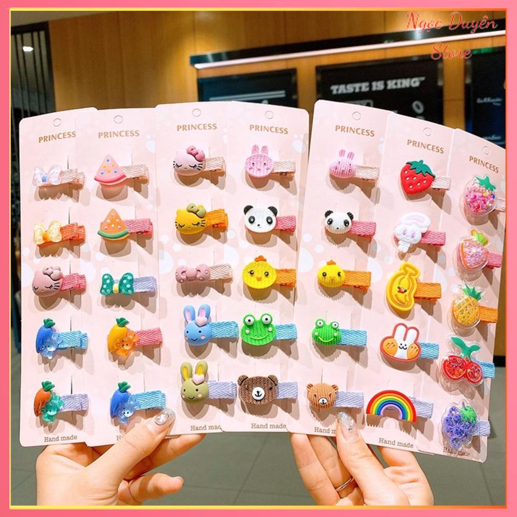 Set 14 Cặp Tóc Xinh Xắn Dễ Thương Phong Cách Hàn Quốc Cho Bé