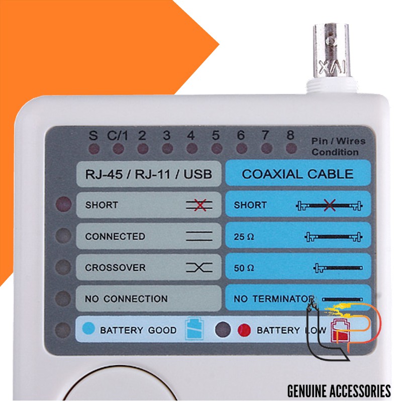 Bộ test cáp mạng RJ45 / RJ11 / USB / BNCRJ45 / RJ11 / USB / BNC 4 trong 1 - Bộ test cáp mạng 4 trong 1