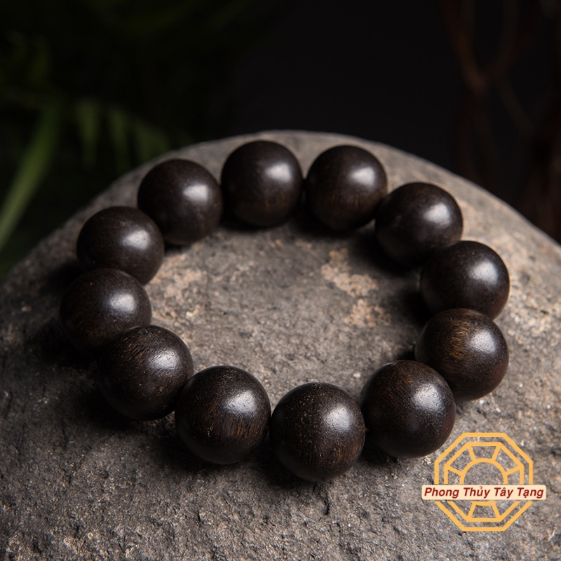 Vòng tay phong thủy, Vòng Gỗ Mun Hoa mang lại Bình an May mắn - [TẶNG TÚI GẤM] - Phong Thủy Tây Tạng