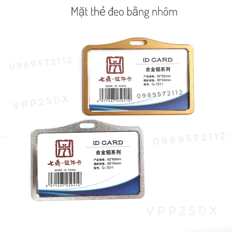 Mặt thẻ đeo bằng nhôm.Bao đựng thẻ nhân viên.