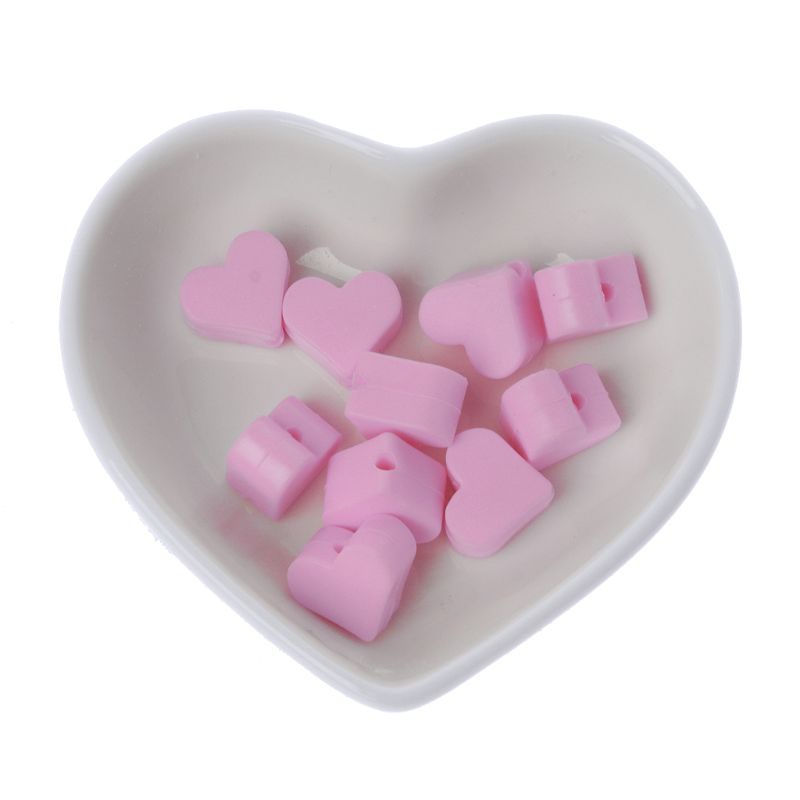 Bộ 10 Hạt Silicone Xỏ Lỗ 15mm Dùng Cho Bé Ngậm Mọc Răng