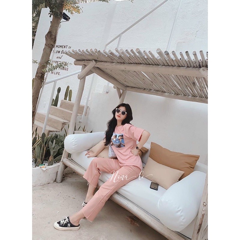 [Mã FAGREEN245 giảm 10% tối đa 30K đơn 99K] SET ÁO PULL HÌNH KÈM QUẦN CULOTTES KAKI TRẮNG HỒNG | BigBuy360 - bigbuy360.vn