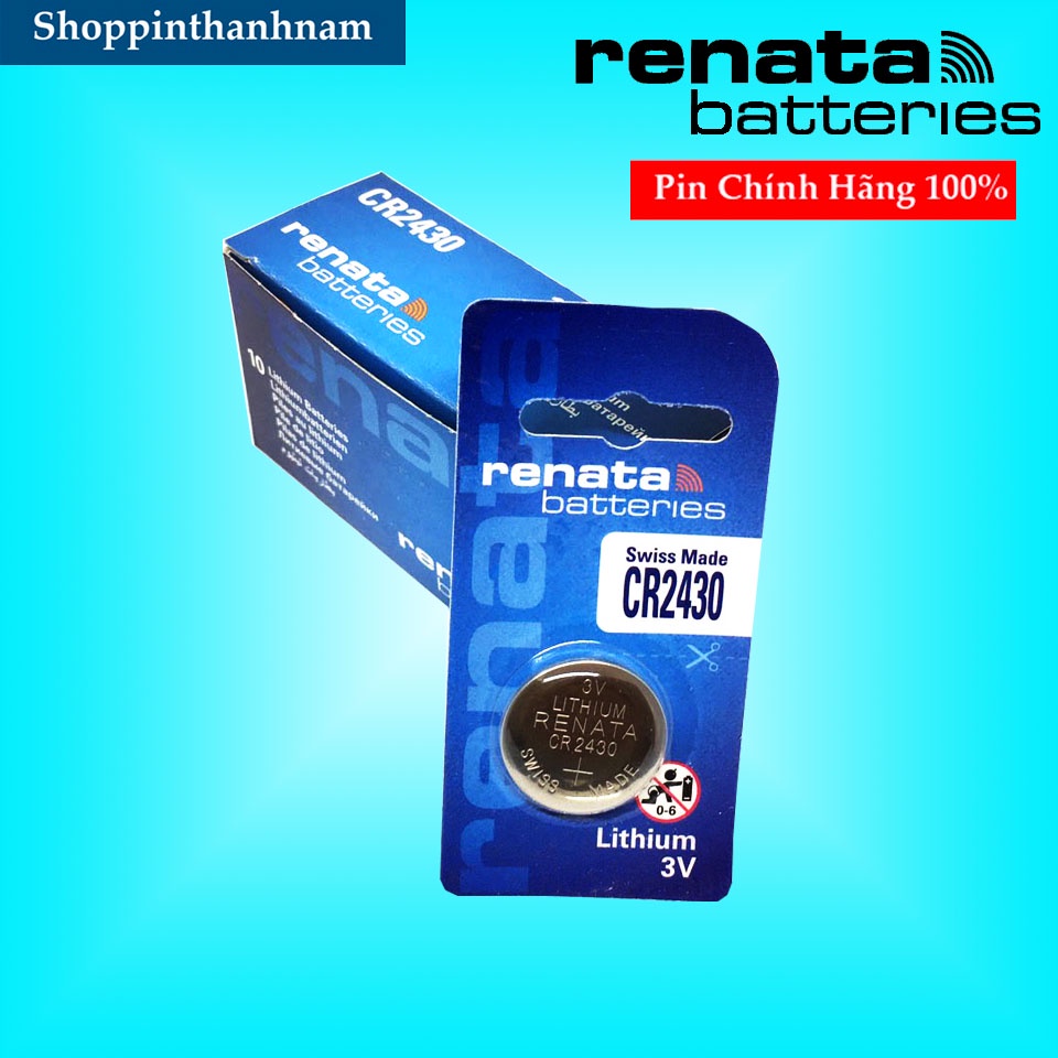 Pin CR2430 Renata vỉ 1 viên cao cấp - Hàng chính hãng