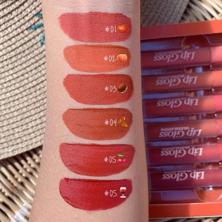 SET 6 MÀU SON KEM LÌ LIP GLOSS SILKY&LASTING(SẴN HÀNG)