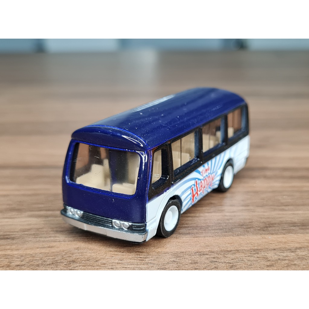 Xe Mô Hình Đồng Giá 35k - Mã 102323-04 . Xe Bus Size Mini Kim Loại Có Chạy Trớn Màu Xanh Navy