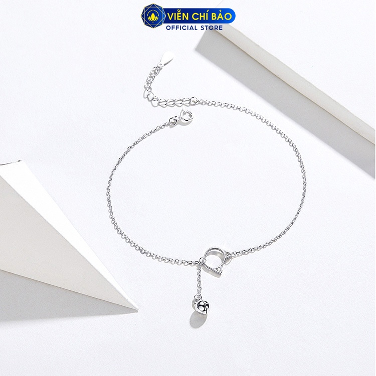 Lắc chân bạc nữ mèo chuông Miu Miu chất liệu bạc 925 thời trang phụ kiện trang sức nữ Viễn Chí Bảo L500079