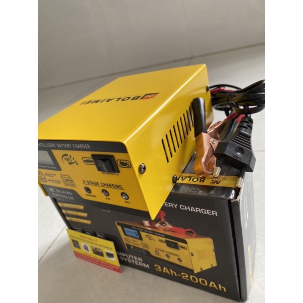 Sạc bình ắc quy ô tô xe máy 12V 24V 200Ah thông minh tự ngắt khi đầy - chống ngược cực UY TÍN HÀNG CHÍNH HÃNG BOLAIMEI