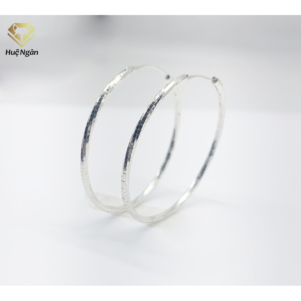 Bông tai bạc Ý 925 Huệ Ngân - Khuyên Vòng Xinh RYE401901