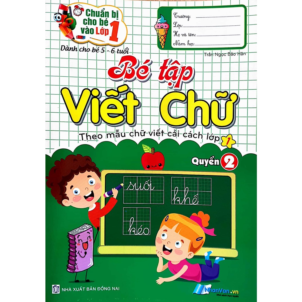 Sách - Combo 2 quyển Bé Tập Viết Chữ (Theo mẫu chữ viết cải cách lớp 1)