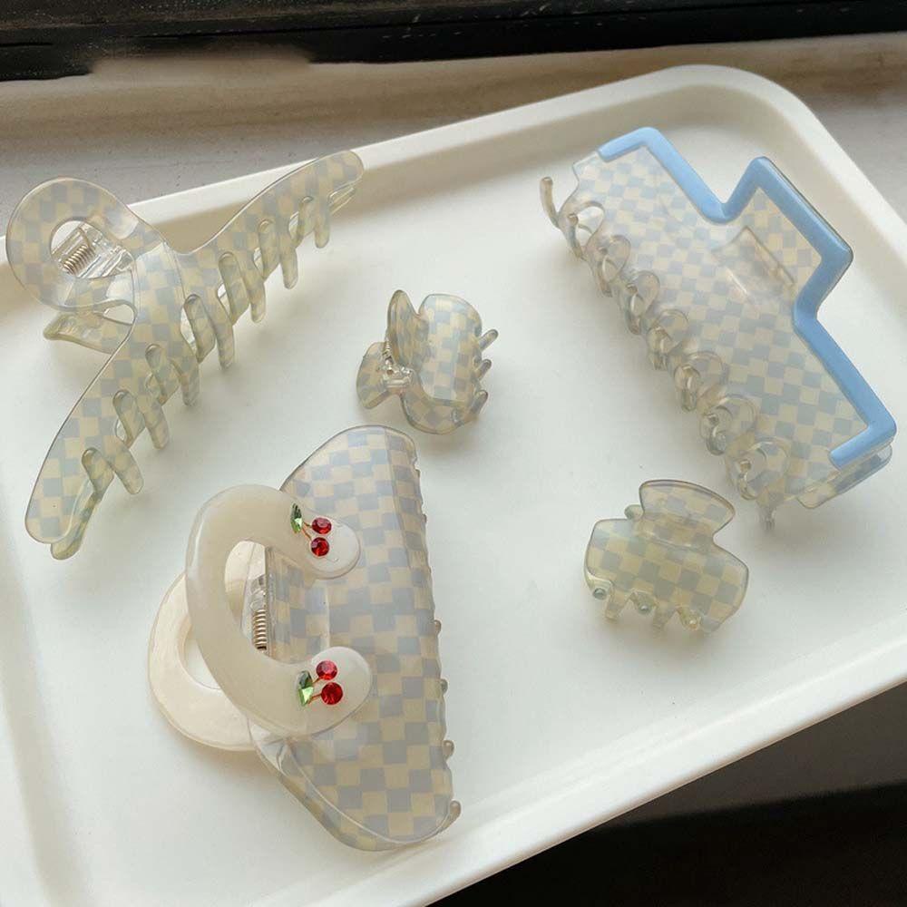Kẹp Tóc Móng Vuốt Khảm Hình Đơn Giản Ngọt Ngào Thời Trang Cho Nữ