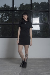 HEART-CUT LITTLE BLACK DRESS