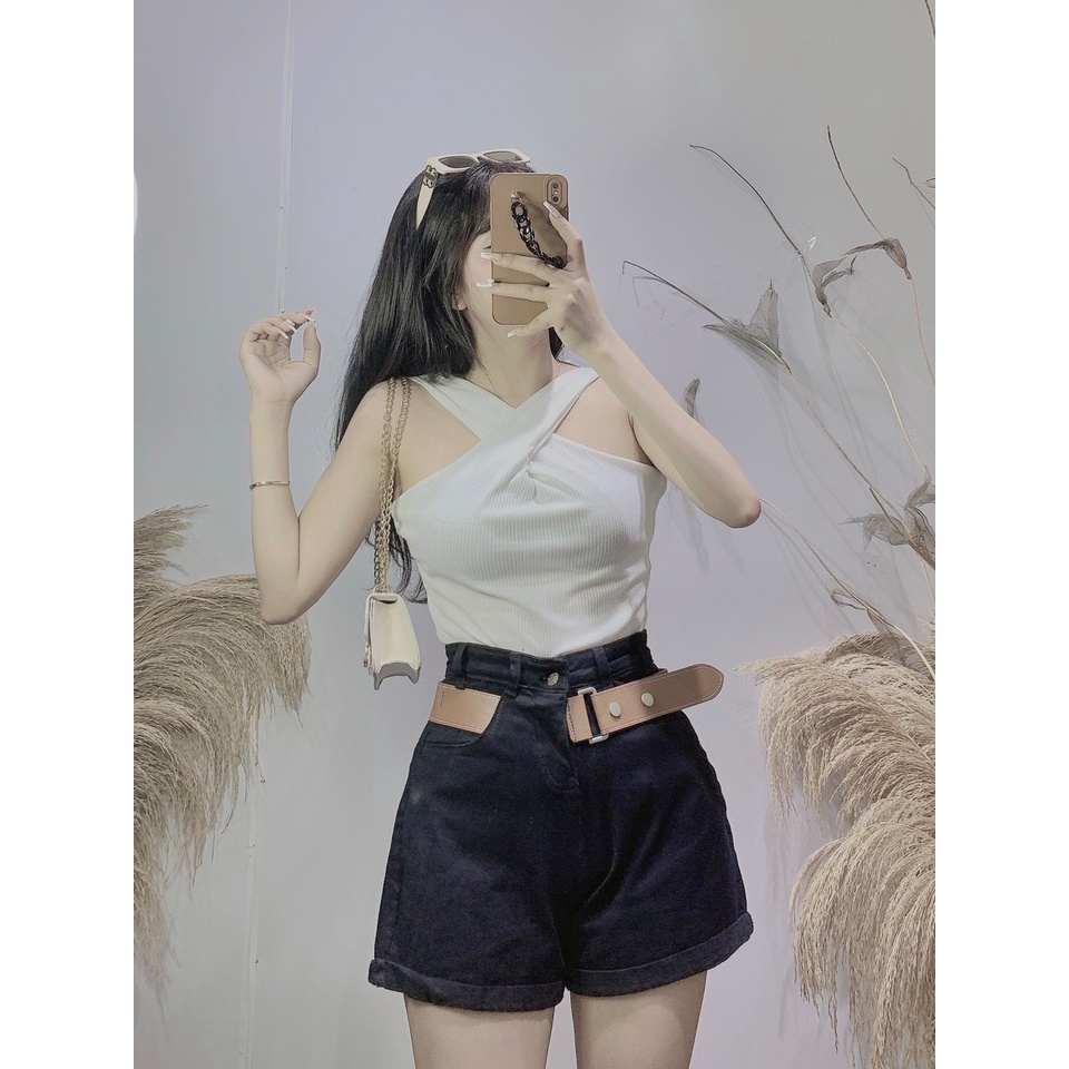 Quần short jean 0006 kèm đai nịt mẫu mới siêu xinhI Trần Hân Shop 20003924