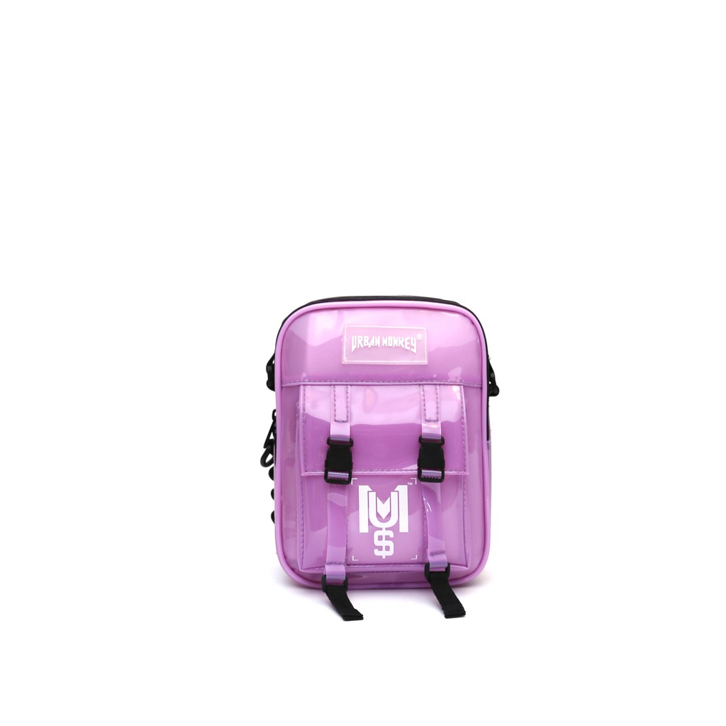 Túi Đeo Chéo URBAN MONKEY PVC Trong Suốt Chống Nước Màu Tím
