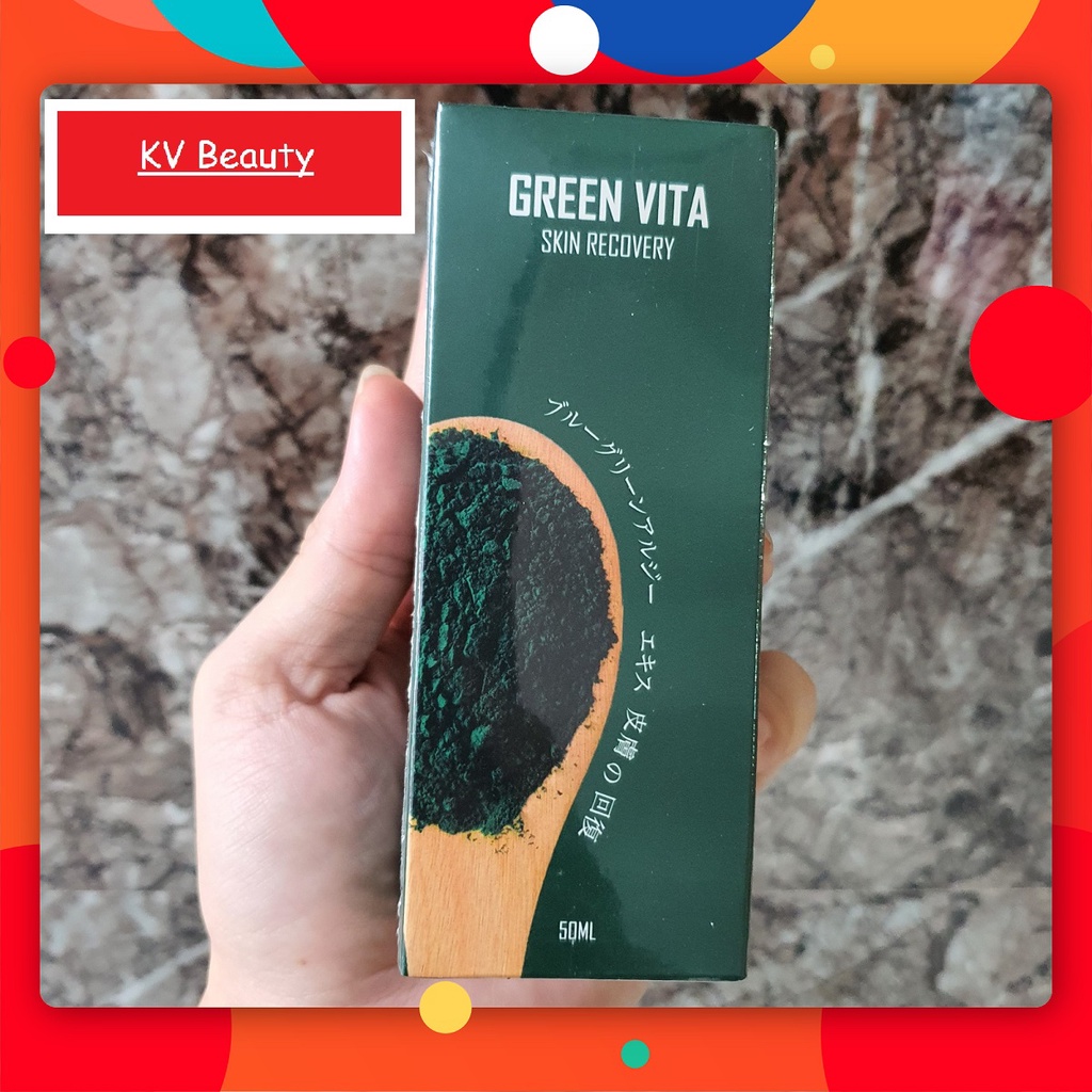 COMBO TÁI TẠO DA VI TẢO KIS22 GREENVITA &amp; BỘT RỬA MẶT GREENVITA
