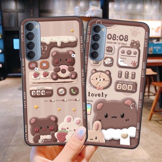 ốp lưng điện thoại oppo reno 4 / reno 4 pro bộ hình gấu nâu chibi vô cùng đáng yêu