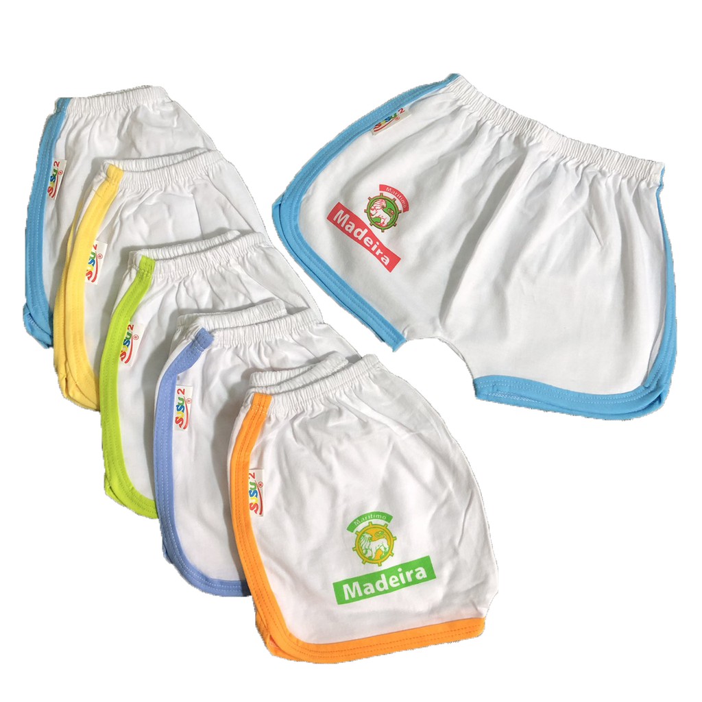 Quần đùi cotton SUSU | Mẫu Thể thao Trắng Viền Màu | Size 1-10 cho bé 5-25kg| chất vải mềm, mịn, thoáng mát, dày dặn