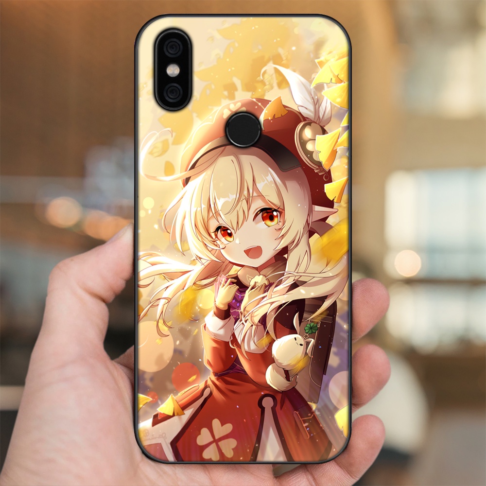 Ốp lưng Xiaomi Mi A2, Redmi 6X viền đen in hình Klee Genshin Impact
