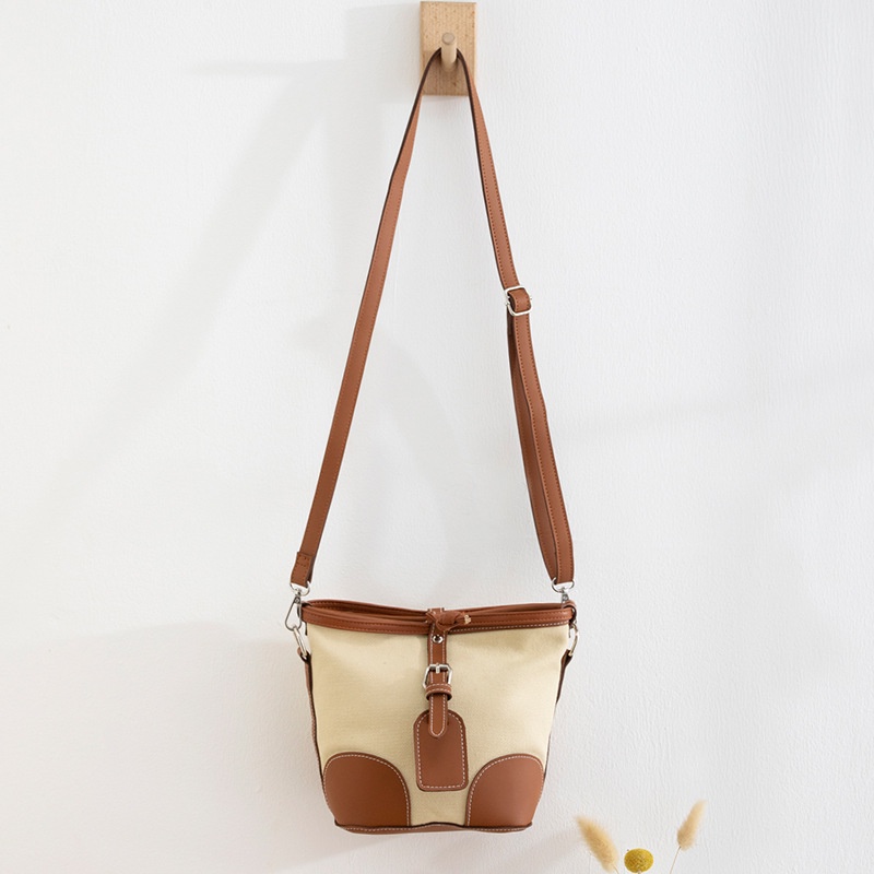 Túi Đeo Chéo Màu Sắc Tương Phản Phong Cách retro Thời Trang Cho Nữ