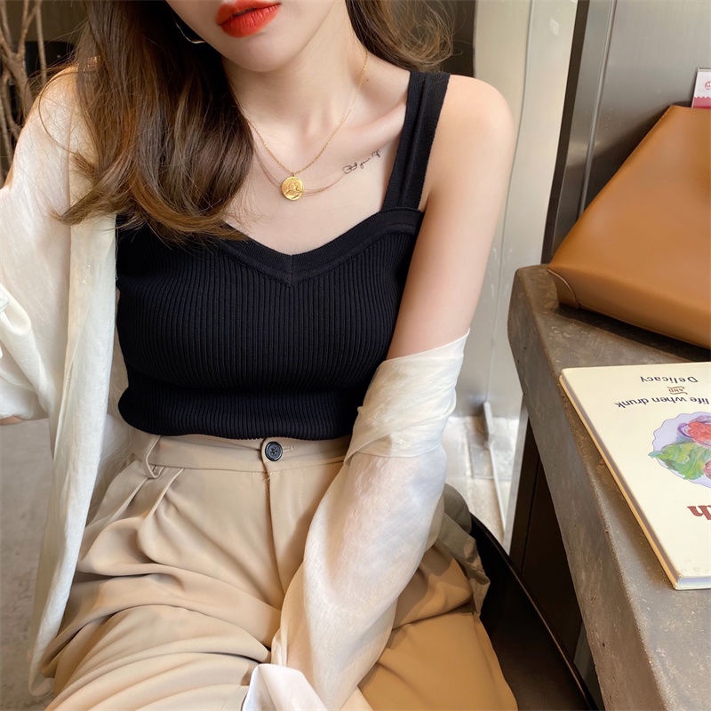 Jiashucheng Áo Dệt Kim Không Tay Thời Trang Mùa Hè Cho Nữ