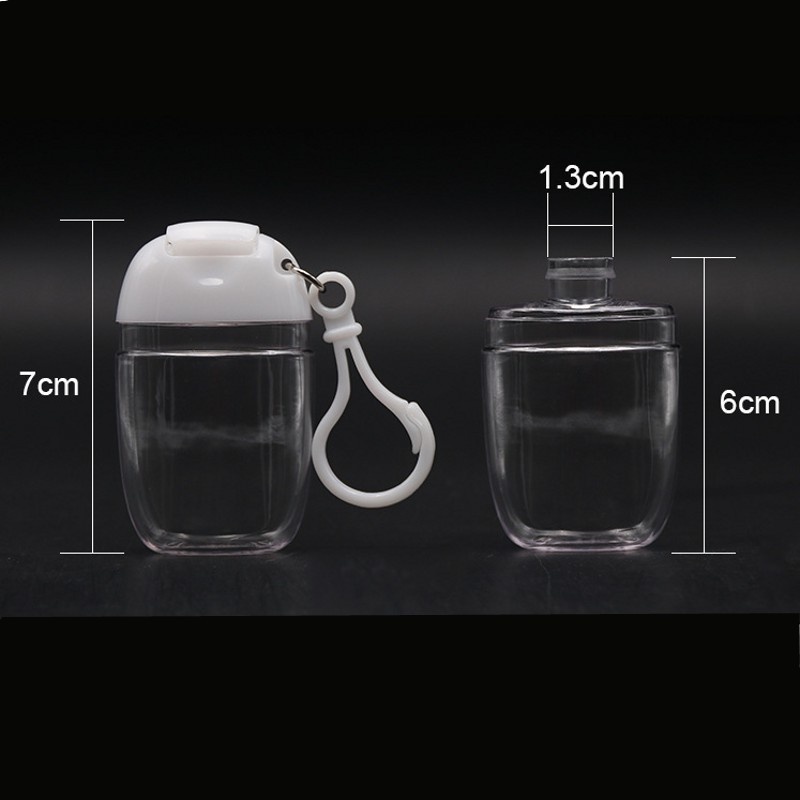 Chai Nhựa Rỗng Trong Suốt 30ml Có Nắp Lật Kèm Móc Đựng Tinh Dầu Mang Đi Du Lịch