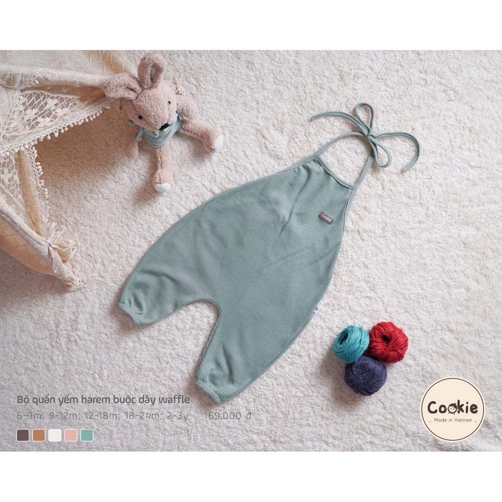 Quần yếm buộc dây Cookie siêu cute 6m - 3y