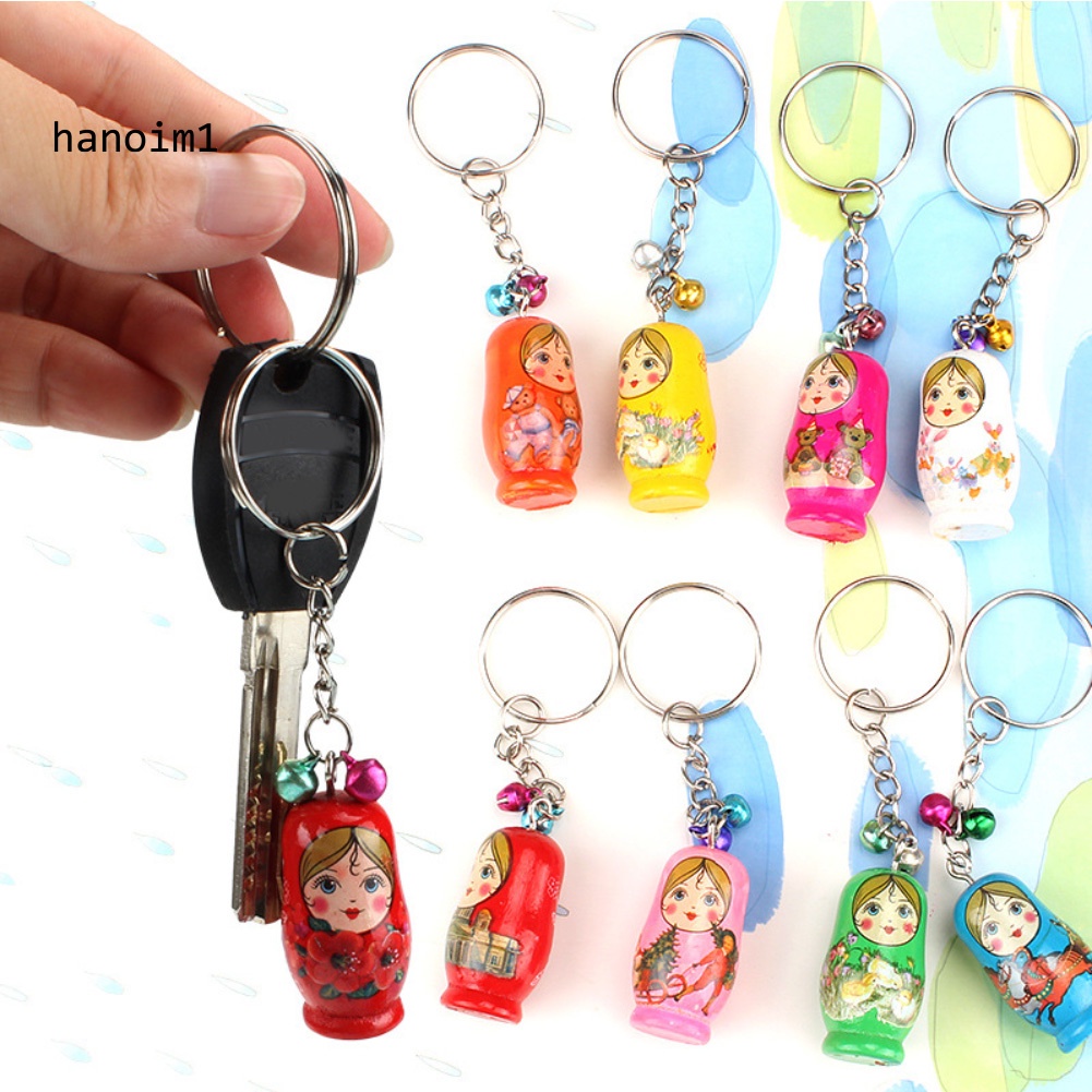 Set 12 mô hình búp bê Nga Matryoshka Matryoshka Matryoshka có móc khóa dễ thương độc đáo cho bé