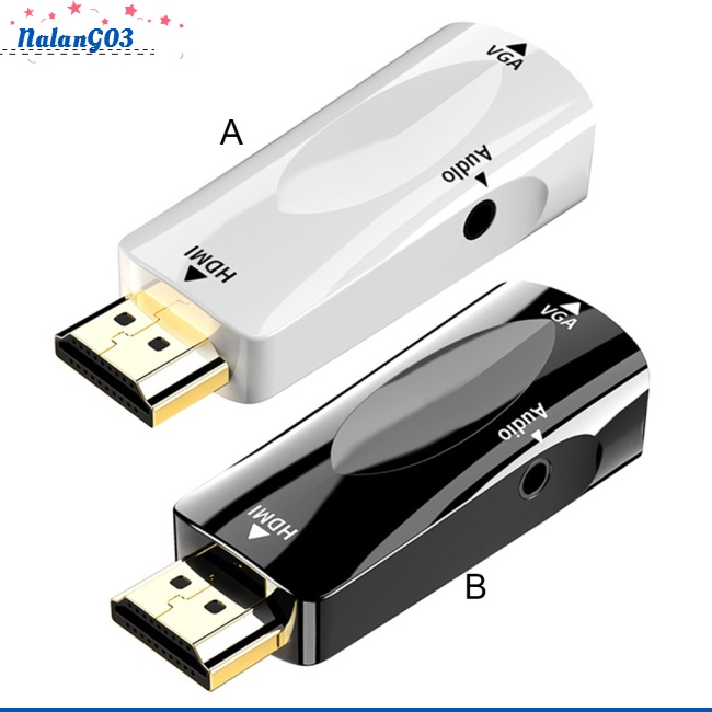 Bộ Chuyển Đổi Giao Diện Video Hdmi Sang Vga Hd 1080p Với Đầu Ra Âm Thanh Thấp