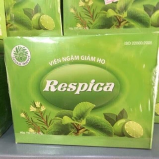 Viên ngậm ho Respica - tinh dầu bạc hà, Quế, Tràm trà, Gừng, Tần dày lá