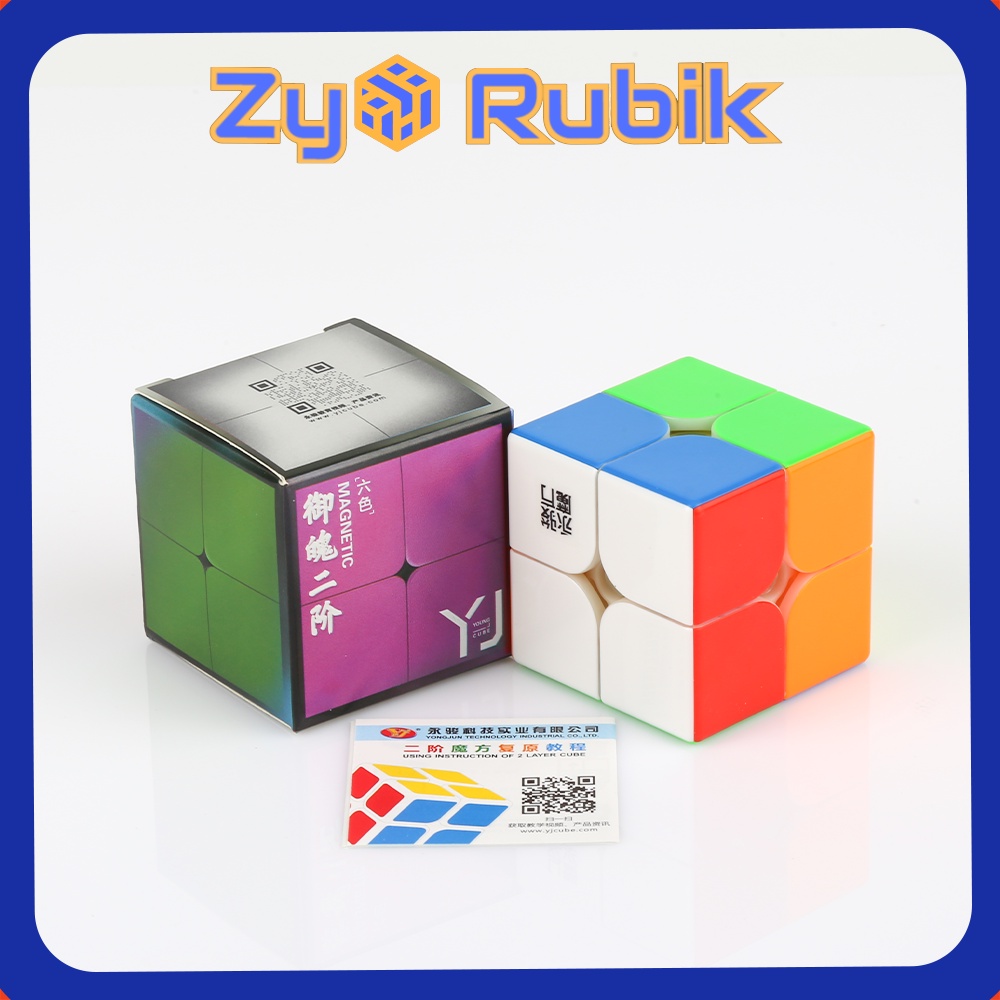 Rubik 2x2 YJ YuPo V2 M Stickerless ( Có Nam Châm )/ Rubic 2x2 YJ YuPo V2 M Stickerless ( Có Nam Châm ) - ZyO Rubik