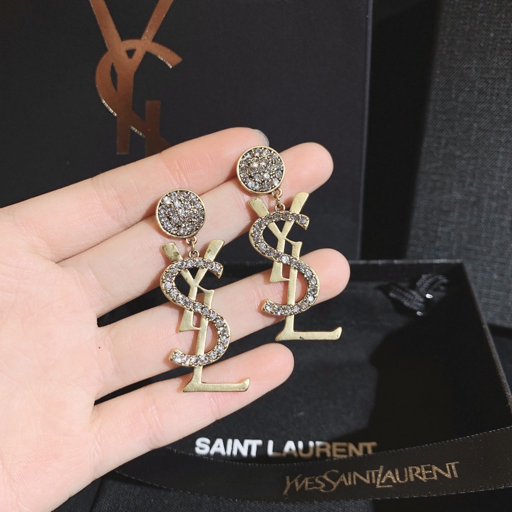 Bông tai kiểu dáng thời trang đính kim cương giả sang trọng cho nữ