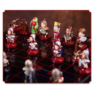 Bộ bàn cờ tướng bằng gỗ cực đẹp mô hình người lính thời Tam Quốc - CN-XIII00i-VI00i