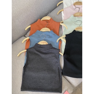 Áo croptop cổ lọ
