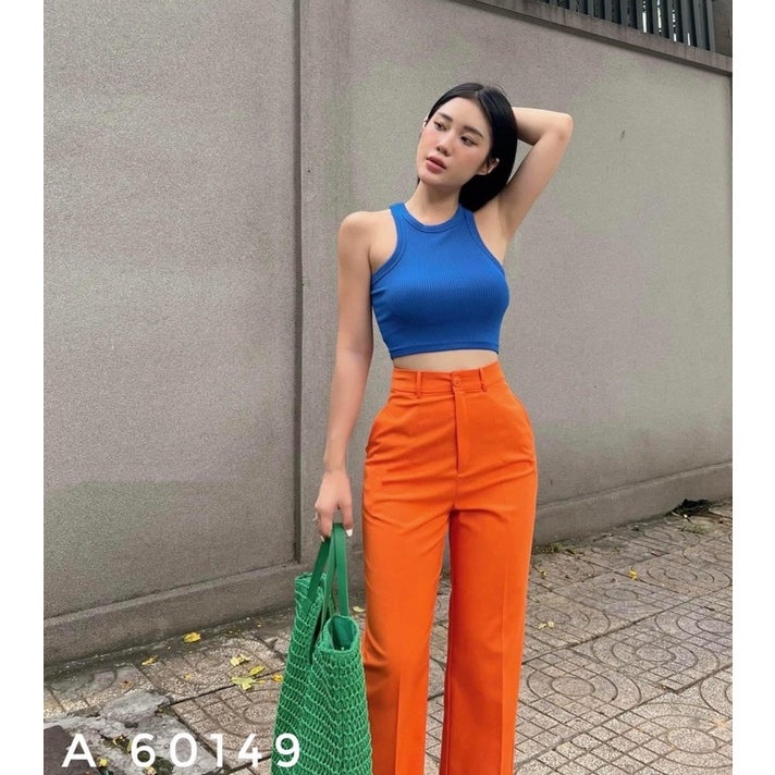 Áo ba lỗ chít ben ngực croptop trơn nhiều màu BBeeStore CRZG