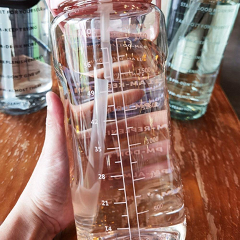 IVORY Bình Nước 2000ML Bằng PP Cấp Thực Phẩm Trong Suốt Có Nắp Đậy Để Đi Học / Du Lịch