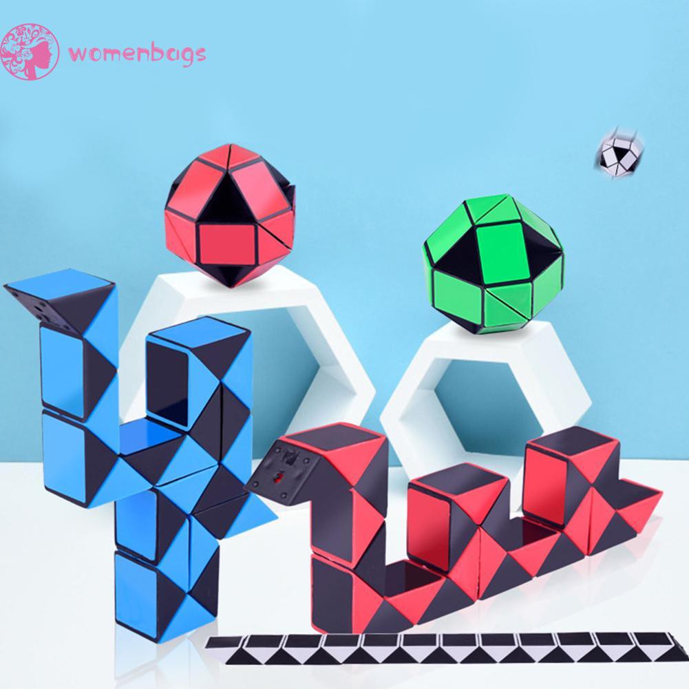 ✿WB✿ 24 Blocks Children 3D Magic Cube Twist Logic Brain Teaser Game Toy Puzzle