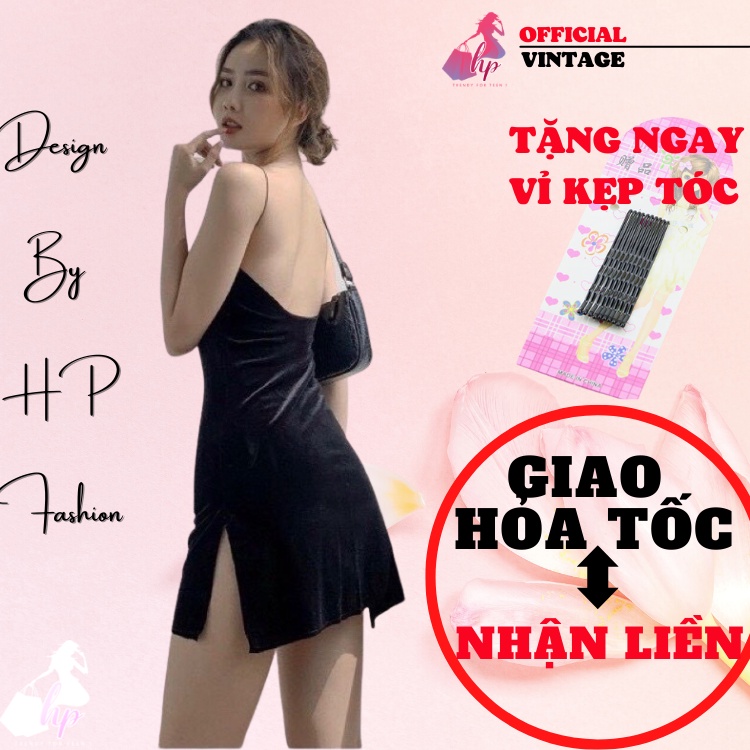 Váy 2 dây nữ body nhung mềm mịn, đầm sang chảnh dự tiệc - VD06...