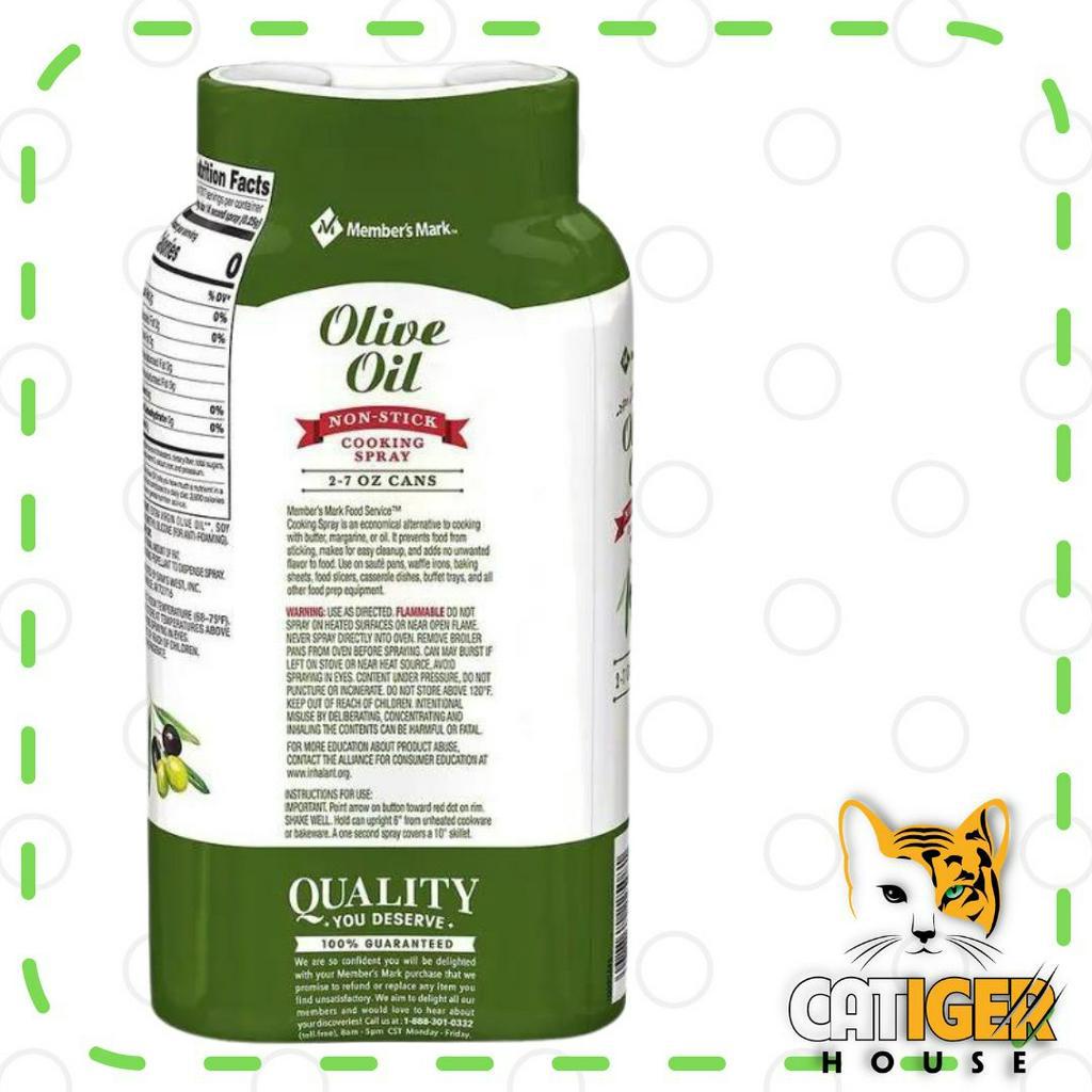 Members mark - 1 Chai Dầu ăn kiêng dạng xịt Olive Oil 7oz, dầu xịt ô liu