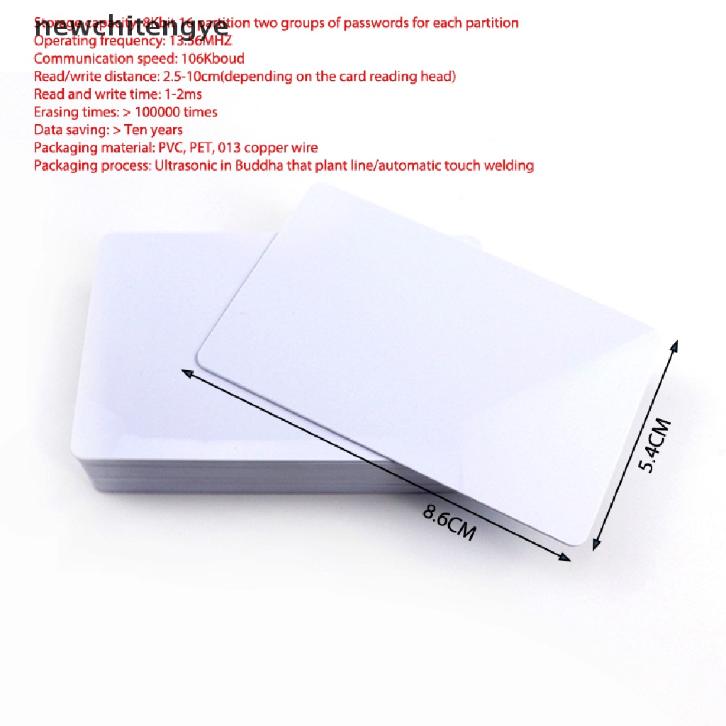Set 10 Thẻ Từ RFID IC MF S50 Classic 1K M1 13.56Mhz Chuyên Dụng