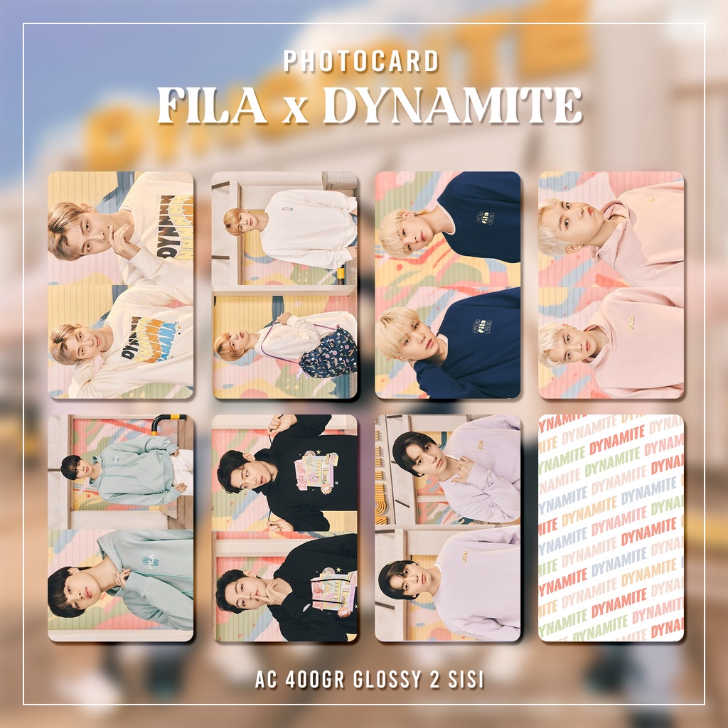 Thẻ Ảnh Hình Dynamite Fila x BTS 400gr