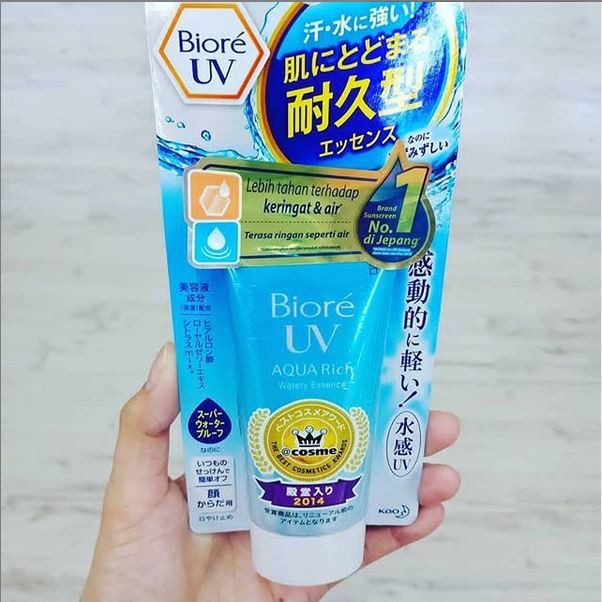 (hàng Mới Về) Kem Chống Nắng Biore Uv Aqua Richy Spf50 50gr - Giá Rẻ Nhất 100% Chính Hãng